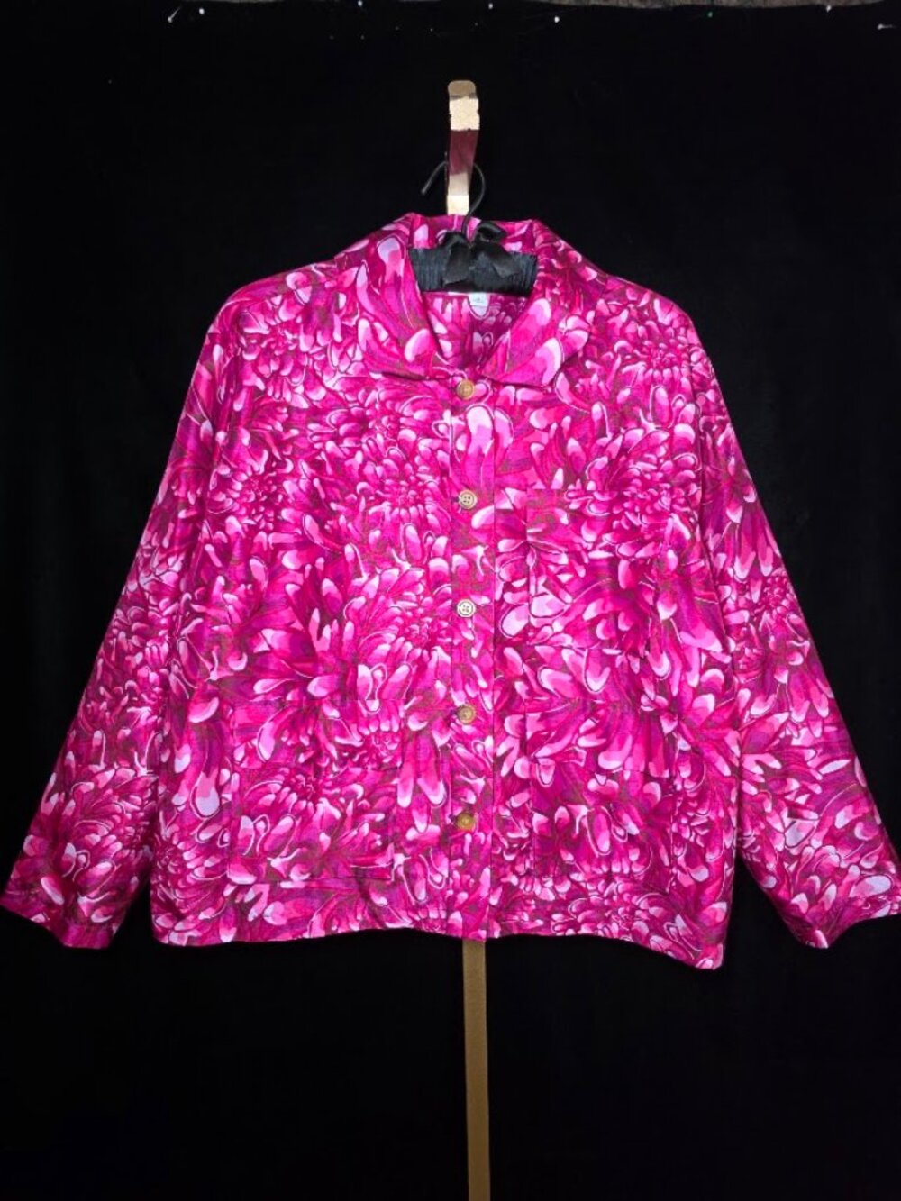 Kika Vargas x Target Pink Mum Floral Scallop Pocket Jacket 2X